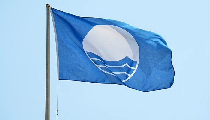 ilustracion bandera azul